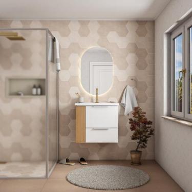 Imagem de Gabinete para Banheiro com Nicho Lateral Cosmos - Cozimax