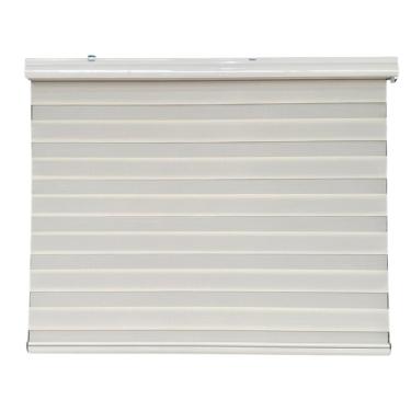 Imagem de Persiana Rolo Double Vision Zebra Bege 160 (L) x 220 (A) Cortina C/ Bandô e Kit Instalação 1,60x2,20