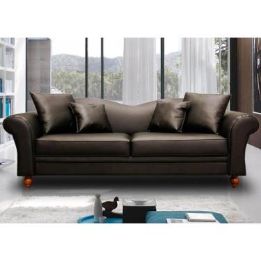 Imagem de Sofá de 2 Lugares Revestimento Sintético Preto - CLS002 - SOFÁ DIRETO 