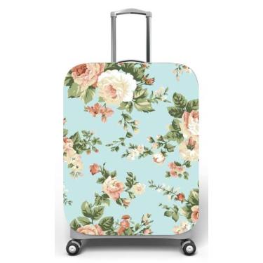 Imagem de Capa para mala de viagem M, medidas max C40x A59 x P27cm Estampa Rosas