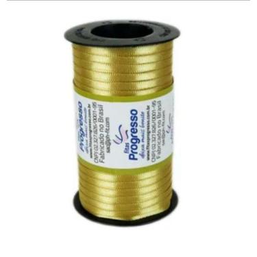 Imagem de Fita de Cetim Carretel Progresso 4mm nº00 - 100m Cor 228 Ouro - 01 uni