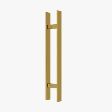 Imagem de Puxador para porta dourado gold duplo inox pivotante correr italy line