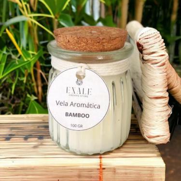 Imagem de Vela Aromática Vegetal de Bamboo 100gr - Exale Aromas Store 