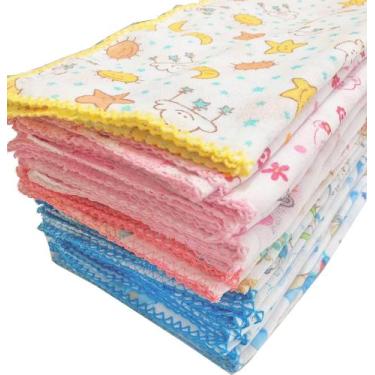 Imagem de Kit De Fralda De Pano Toalha Fralda E Cueiro - Menina/menino - Dugu, N