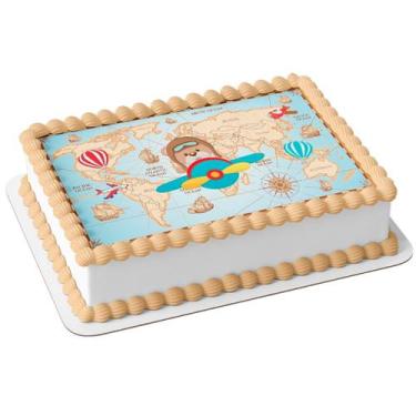 Imagem de Papel arroz comestível para bolo aniversário festa comemoração chá de 