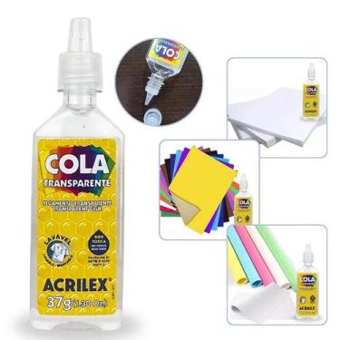 Imagem de Cola Transparente 37g Acrilex para Papel, Cartolina