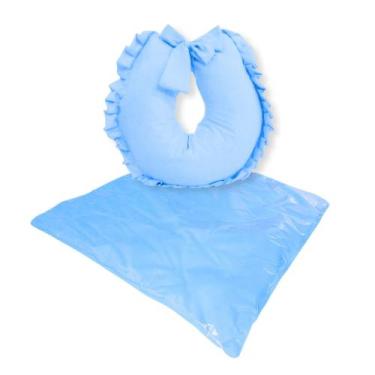 Imagem de Almofada Amamentação + Trocador de Fraldas Impermeável Dobrável - Linh