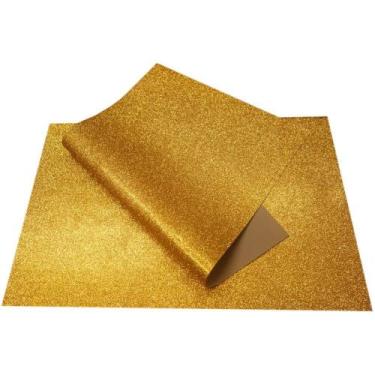 Imagem de Placa em EVA com Glíter 40X60CM Ouro Pacote com 05 - VMP