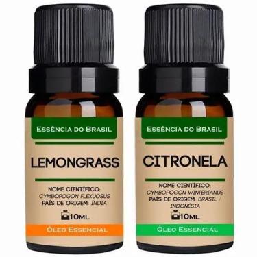 Imagem de Kit 2 Óleos Essenciais 10ml - Lemongrass + Citronela - Essência do Bra