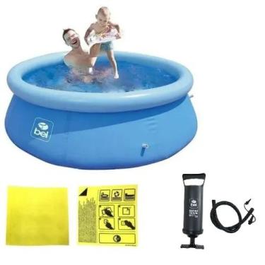 Imagem de Piscina Inflável 1000 Litros Com Kit Reparo + bomba Belfix