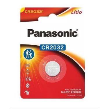 Imagem de Bateria de Lítio 3V CR2032 Panasonic Cartela Com 1 Unidade