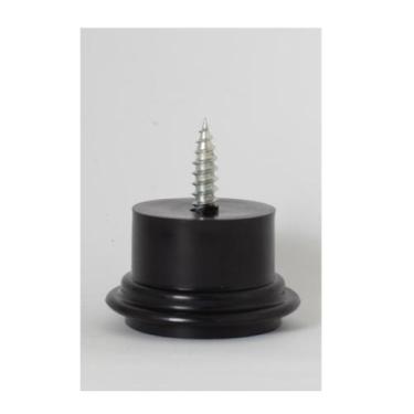 Imagem de Pé Para Sofá 3,3cm Preto Redondo Kit 8 unidades - Felix Mendonça