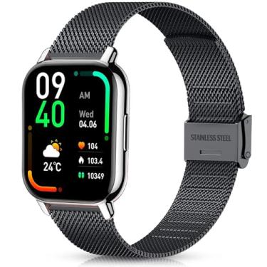 Imagem de Harikiri Pulseiras de metal compatíveis com aeac IDW19, pulseiras de aço inoxidável de 22 mm para Togala P99, uaue T60/T50S, Coucur Y66, Tozo S5/S3/S6, Fitpolo IDW13, ZOSKVEE P95/P66, AKUMAKA G39,