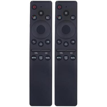 Imagem de 【Pacote com 2】 Controle remoto de substituição universal compatível com todos os Samsung Frame Curved Crystal UHD Neo QLED OLED 4K 8K Smart TVs 6 7 8 9 Series KU6290 KU6270 KU7000 RU7100 Q60T TU8000