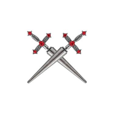 Imagem de Brincos de espada gótica para mulheres, estilo punk, brincos com pingente de espada, hiphop, punhal, espada, joias góticas para homens e mulheres, Zinco, Sem pedra preciosa