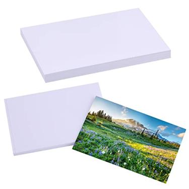 Imagem de LUNARM Papel fotográfico de 50 folhas, papel brilhante de 10 x 15 cm para impressora de tinta, papel fotográfico de impressão a jato de tinta de 180 g/m² imagem clara para álbum de fotos faça você mesmo festa, acampamento, festival