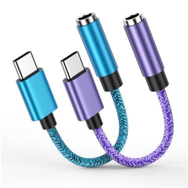 Imagem de Cabo adaptador USB C para áudio de 3,5 mm tipo C para fone de ouvido auxiliar Dongle para iPhone 15/15 Pro Max, Samsung Galaxy S24/S23/S22/S21/S20/S10/Note 20 10 9, Google Pixel 8 Pro/8/7a/7/6/5/4,