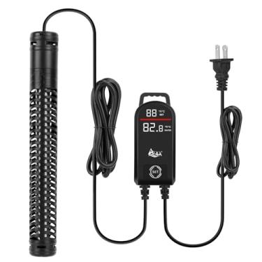 Imagem de AQQA Aquecedor de aquário de 300 W 500 W 800 W 1000 W 1200 W aquecedor de aquário de inteligência submersível de 15.0 °C-33.9 °C com proteção contra queima a seco contra sobretemperatura (800 W (para