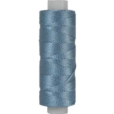 Imagem de Linha de algodão pérola da Threadart | Carretéis de 75 m Tamanho 8 | Algodão Perle para pulseiras da amizade, crochê, ponto cruz, bordado, bordado à mão | Azul bebê MED - Cor 334