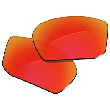 Imagem de Lentes de óculos de sol Glintbay de substituição 100% precisas para espiões ópticos Mccoy, Polarized Fire Red Mirror, Small