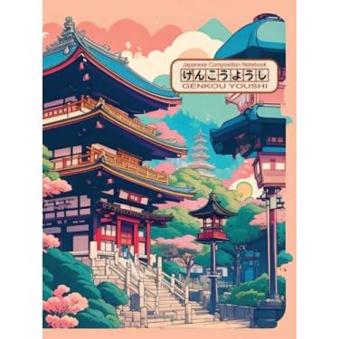 Imagem de Genkou Yoshi, Japanese Composition Notebook: Japanese Manuscript Handwriting Practice Paper, Grid with Dash Guide Line, Horizontal Writing Pattern