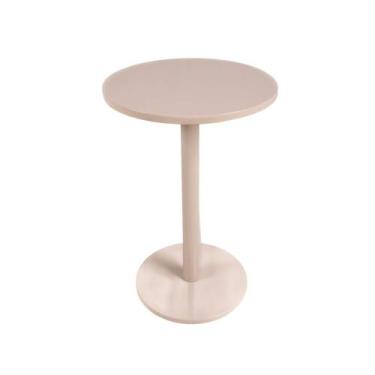 Imagem de Mesa Lateral Individual Amalfi OffWhite em MDF Redonda 34cm de Diâmetr