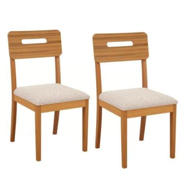Imagem de Conjunto 2 Cadeiras Estofada Kappesberg 2CMM011CA-A065 Madeira 92x48x5