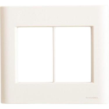 Imagem de Placa 6 Postos 4x4 Tramontina Giz Branca Soft Touch Suporte Tramontina