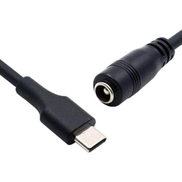 Imagem de Cablecc Cabo de carregamento USB 3.1 tipo C USB-C para DC 5V 5,5 * 2,5 mm de extensão de tomada de alimentação para celular e tablet
