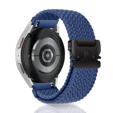 Imagem de MiKoyi Pulseira de nylon para Samsung Galaxy Watch 7/relógio FE/Watch 6/5/4 de 40 mm e 44 mm/Watch 6 Classic de 47 mm e 43 mm, pulseira esportiva de nylon de 20 mm para Samsung Galaxy Watch 7 - azul