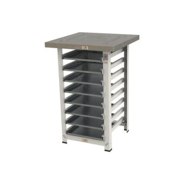 Imagem de Conjunto de Bancada 8 Níveis Para Prp-004 Com 4 Assadeiras Lisas e 4 Perfuradas 35x35 - Progás