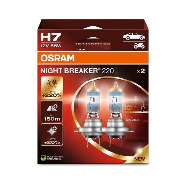 Imagem de Par De Lâmpada Osram Night Breaker 220 H7 55w 12v
