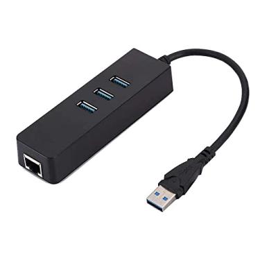 Imagem de Adaptador conversor Ethernet USB 3.0 de 3 portas, conversor HUB para RJ45, USB 3.0 Gigabit LAN + 3.0 HUB placa de rede universal, adaptador conversor hub de rede portátil para RJ45