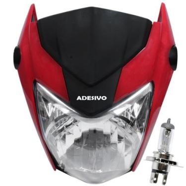 Imagem de Farol frente completo carenagem carcaça CG160 Titan 2016 a 2021 com lâ