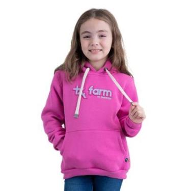 Imagem de Moletom Juvenil Texas Farm - Mtteen002 - Rosa Violeta/ Azul Bb - 12-Unissex