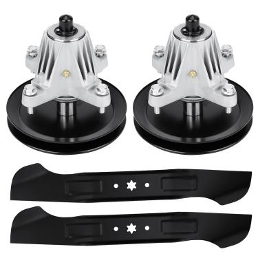 Imagem de AEagle Kit de lâmina de eixo para MTD Cub Cadet 116.8 cm Deck de corte XT1-LT46 XT2-LX46 T225 T240 T2800 T3100 T8600 918-06977 918-06977A 742-04244 918-06977A 742-04244 918-06977A 42-04 244 742-04290