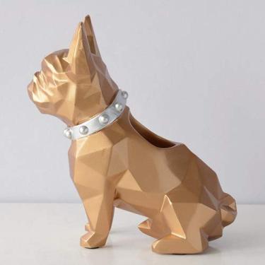 Imagem de Porta-lápis de cachorro fofo, material de resina, durável, com tapete antiderrapante, personalidade, decoração de escritório e casa, artesanato, porta-lápis e caneta, organizador de pincéis de