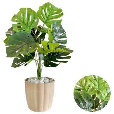 Imagem de Costela de Adão Artificial Com Vaso Polietileno Decorativo - PlantaImp