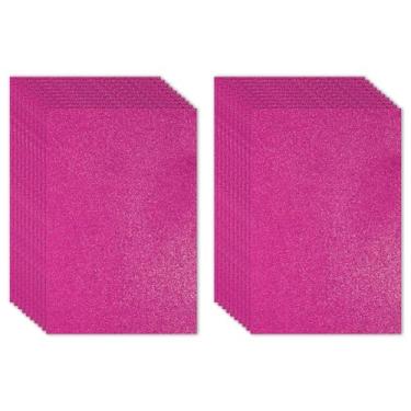 Imagem de PATIKIL 20 folhas de espuma brilhante de 2 mm, papel EVA brilhante fúcsia 40,6 cm x 30,5 cm