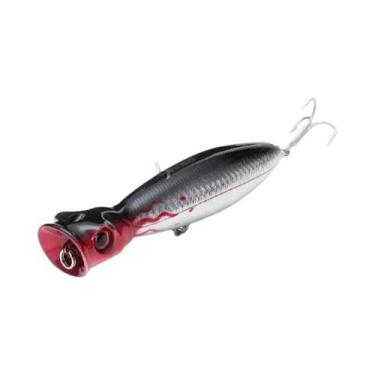 Imagem de Iscas De Pesca TopWater Flutuantes Popper Iscas Duras Wobblers 8cm 10c