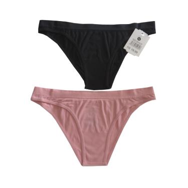 Imagem de CONJUNTO 2 CALCINHAS B+ K1 SEM COSTURA - PRETO / ROSA - G