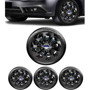 Imagem de Kit 4 Calota Esportiva Velox Prata Aro 13 For Fiesta 2000 2002 2003 2004 2005 2006 2007 2008 2009 Novo Ka Hatch Sedan Fiesta Hatch Sedan Focus Hatch Sedan