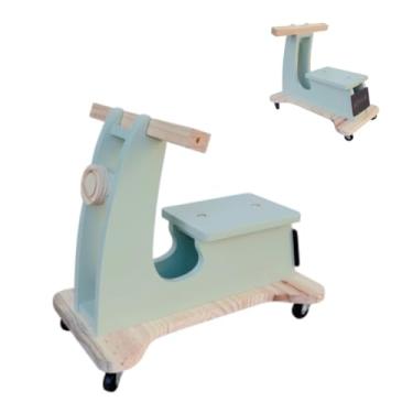 Imagem de Mini Moto Lambreta Infantil Andador Brinquedo Madeira Retrô