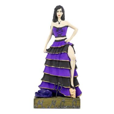 Imagem de Escultura Pomba Gira Maria Mulambo Preta e Roxa 24 cm - Lua Mística - 