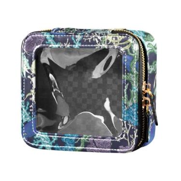 Imagem de Fitrendlovey Bolsa organizadora espaçosa de couro PU com claraboia e zíper para cosméticos em movimento, T1, one size