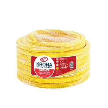 Imagem de Mangueira Corrugada Amarela 50 Metros 20mm (1/2) - Krona