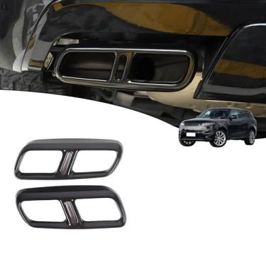 Imagem de JONKOKO Acessórios Externos De Aço Inoxidável, Silenciador Escapamento, Acabamento Do Tubo Escape Para Land Rover Range Sport L461 2023-2024, Cilindro Traseiro Carro, Da Tampa (Estilo A, Preto)