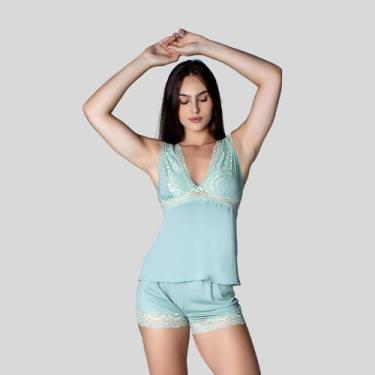 Imagem de Pijama Short Doll Renda Baby Doll Conforto Feminino Renda - Altiê, Teo