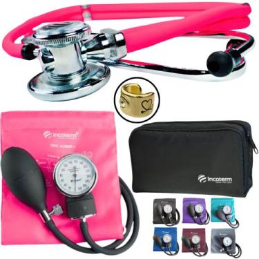 Imagem de Kit Aparelho Pressao Esfigmo Aneroide Estetoscopio Rappaport - Love Sa