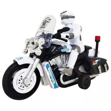 Imagem de Moto Miniatura Brinquedo Coleção Fricção Acende Farol Som